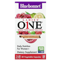 Bluebonnet, Ladies' ONE, Whole Food-Based Multiple, 30 Vegetable Capsules UPC 743715001329 | Hilife Vitamins