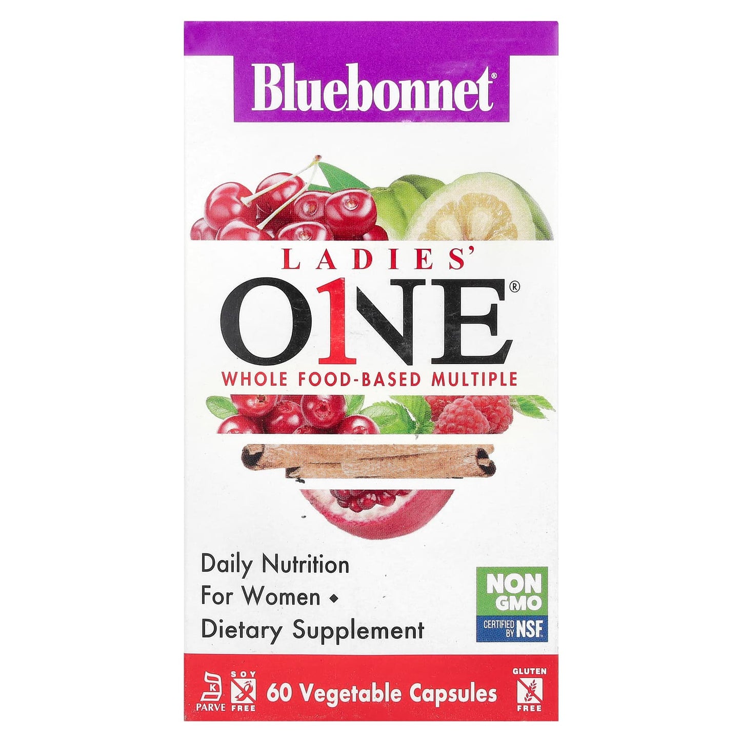 Bluebonnet, Ladies One Whole Food-Based Multiple, 60 Vegetarian Capsules UPC 743715001350 | Hilife Vitamins