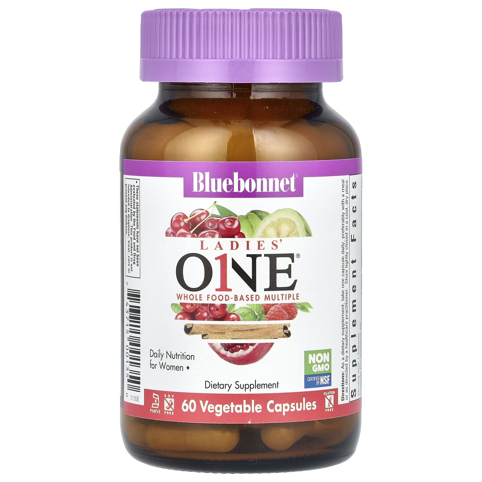 Bluebonnet, Ladies One Whole Food-Based Multiple, 60 Vegetarian Capsules UPC 743715001350 | Hilife Vitamins