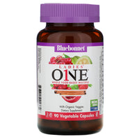 Bluebonnet, LADIES’ ONE, Whole Food-Based Multiple, Multivitamin, 90 Vegetarian Capsules UPC 743715001374 | Hilife Vitamins