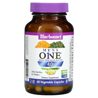 Bluebonnet, MENS’ ONE® 40+ WHOLE FOOD-BASED MULTIPLE, 60 Vegetarian Capsules UPC 743715001596 | Hilife Vitamins