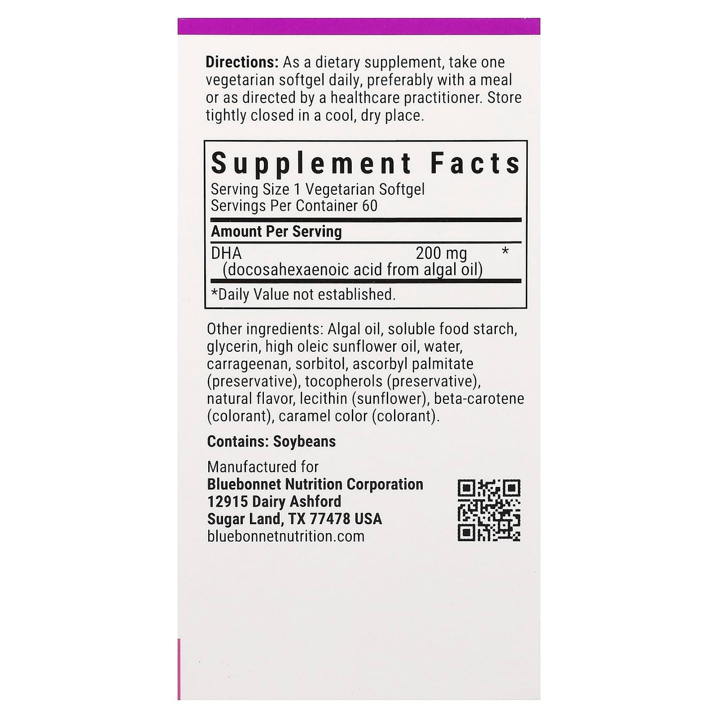 Bluebonnet, Early Promise Prenatal Gentle Dha 200 Mg, 60 VEGETARIAN SG UPC 743715001794 | Hilife Vitamins