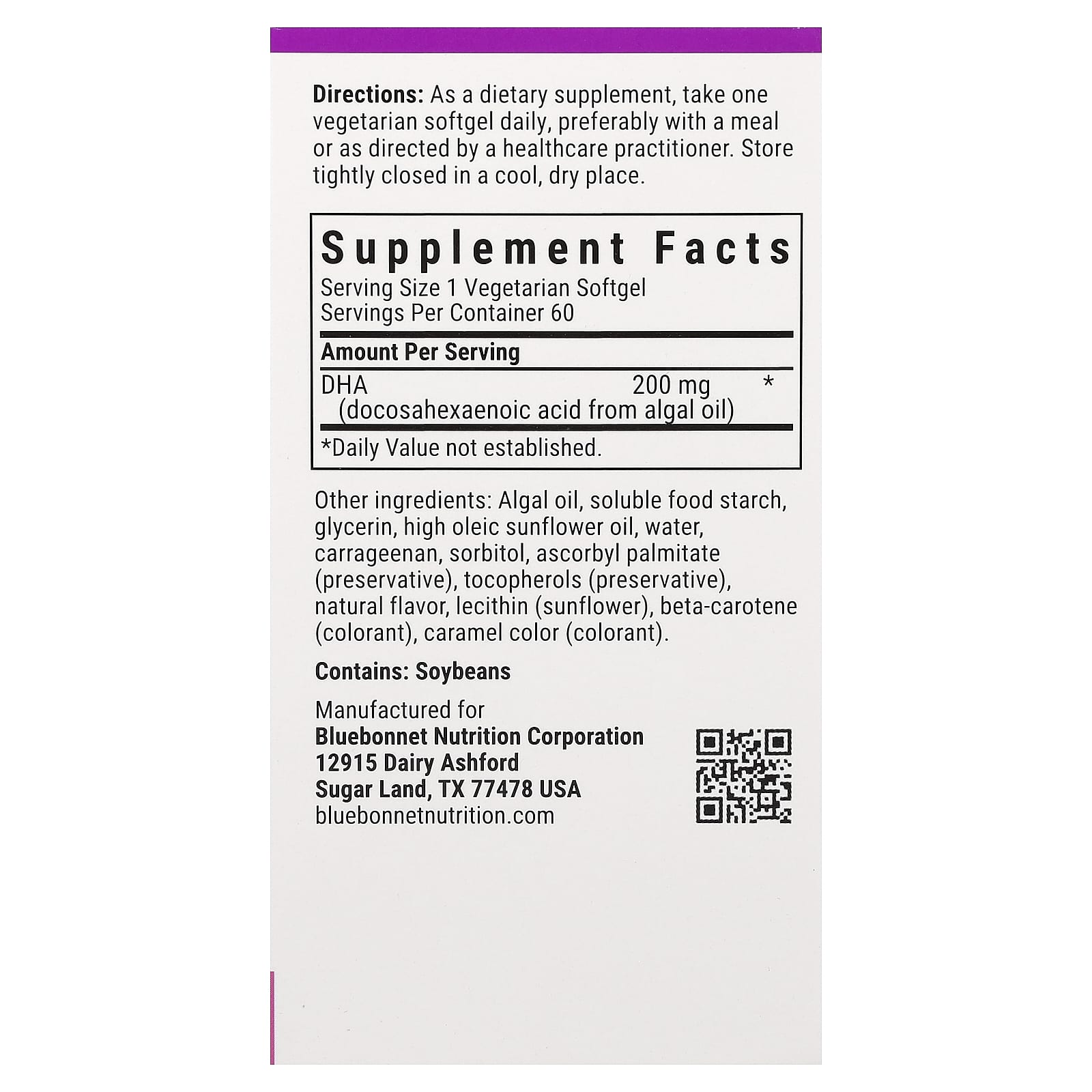 Bluebonnet, Early Promise Prenatal Gentle Dha 200 Mg, 60 VEGETARIAN SG UPC 743715001794 | Hilife Vitamins