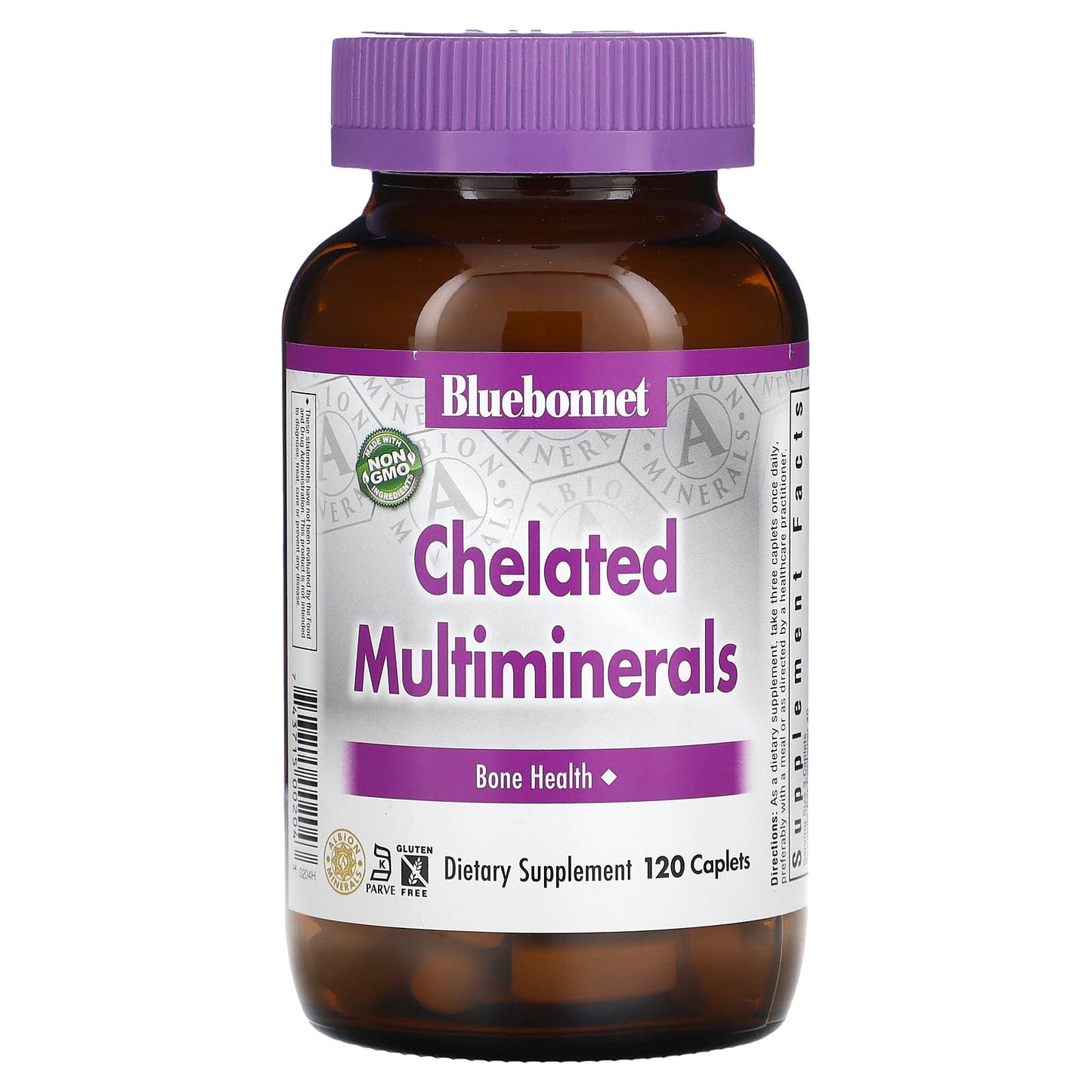 Bluebonnet, Albion Chelated Multri MInerals (with iron), 120 CPLT UPC 743715002043 | Hilife Vitamins