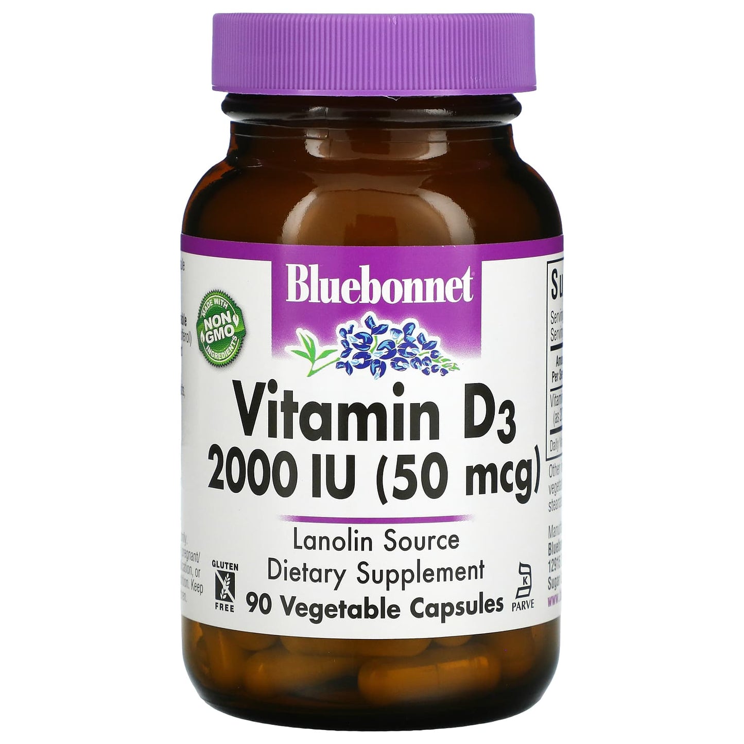 Bluebonnet, VITAMIN D3 2000 IU, 90 Capsules UPC 743715003149 | Hilife Vitamins