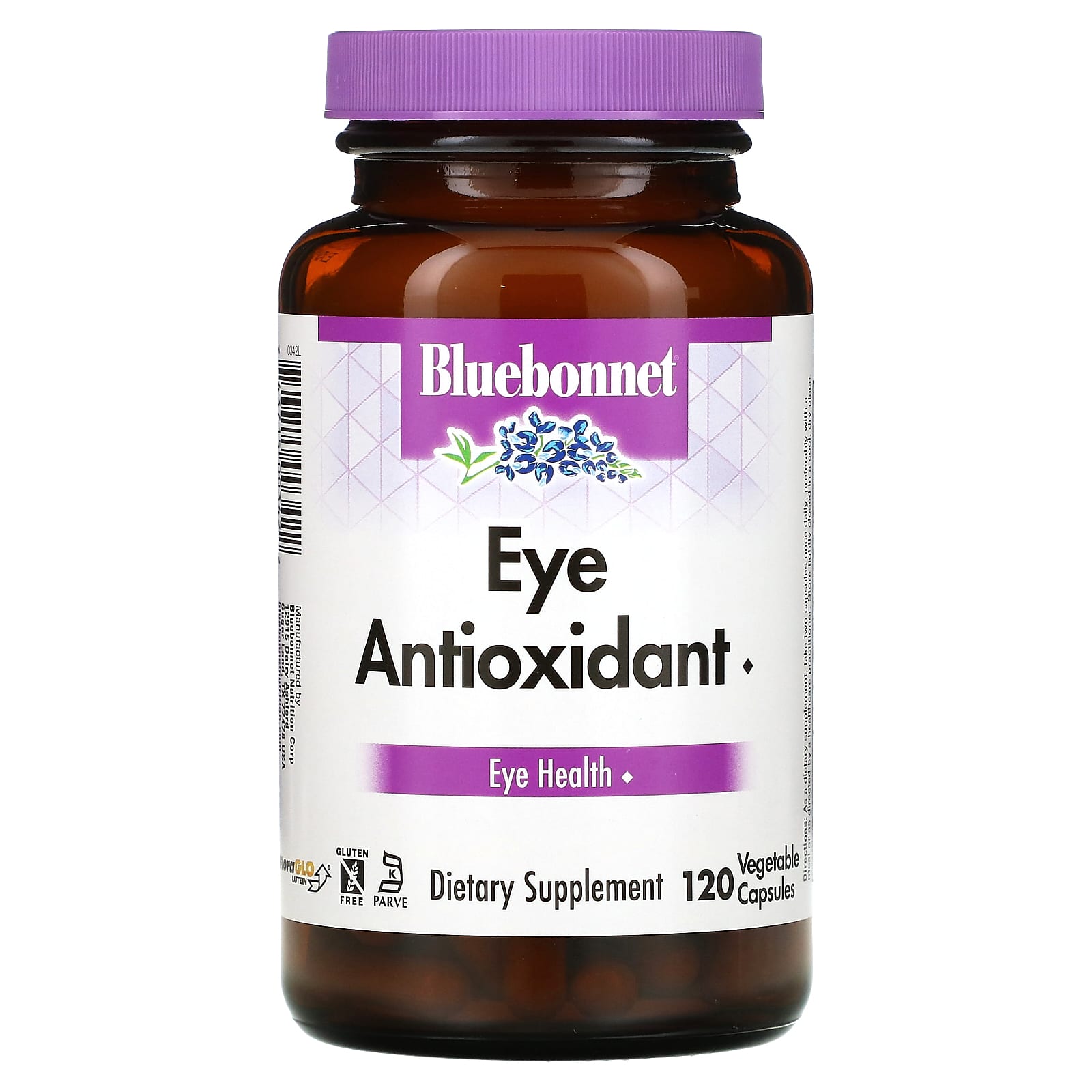 Bluebonnet, Eye Antioxidant, 120 Vegetable Capsules UPC 743715003422 | Hilife Vitamins