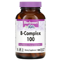 Bluebonnet, B-Complex 100, 100 Vegetable Capsules UPC 743715004184 | Hilife Vitamins