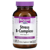 Bluebonnet, Stress B-Complex With Vitamin C, 100 Vegetarian Capsules UPC 743715004245 | Hilife Vitamins