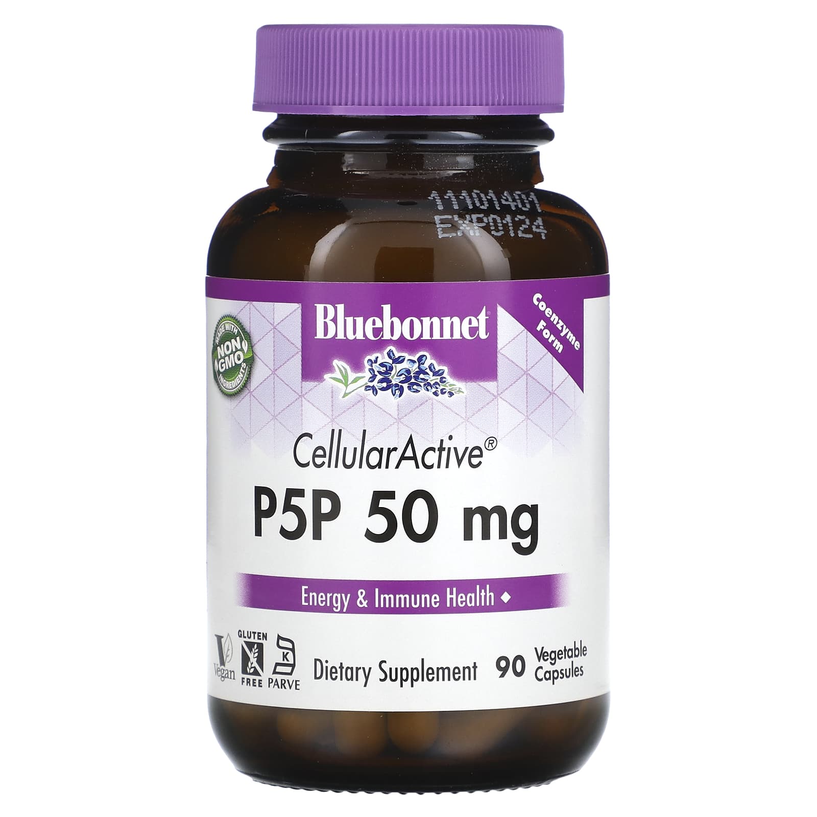 Bluebonnet, P-5-P 50mg, 90 Vegetarian Capsules UPC 743715004290 | Hilife Vitamins