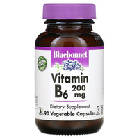 Bluebonnet, Vitamin B-6 200 mg, 90 Vegetarian Capsules UPC 743715004320 | Hilife Vitamins