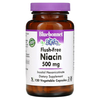 Bluebonnet, Flush Free Niacin 500 Mg, 120 Vegetarian Capsules UPC 743715004641 | Hilife Vitamins