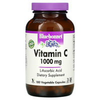 Bluebonnet, Vitamin C 1000 mg, 180 Vegetarian Capsules UPC 743715005181 | Hilife Vitamins