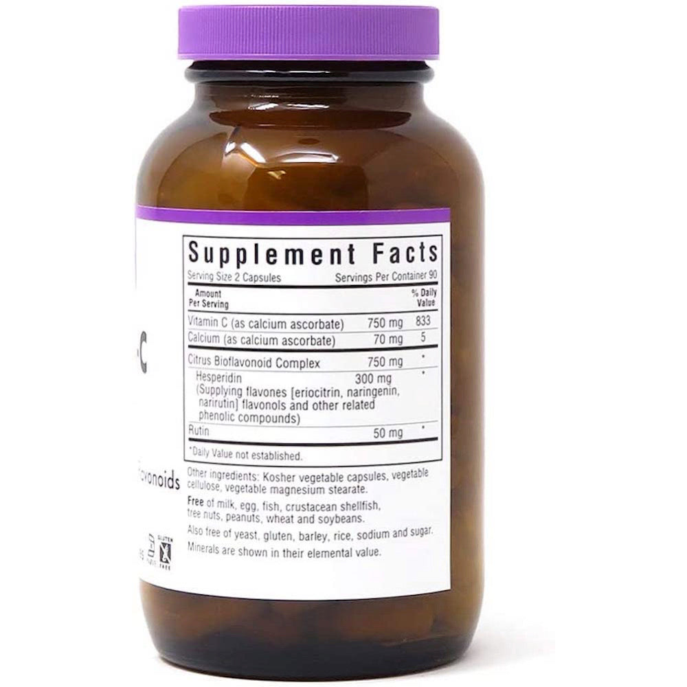Bluebonnet, Mega Bio-C Formula, 180 Vegetarian Capsules UPC 743715005365 | Hilife Vitamins
