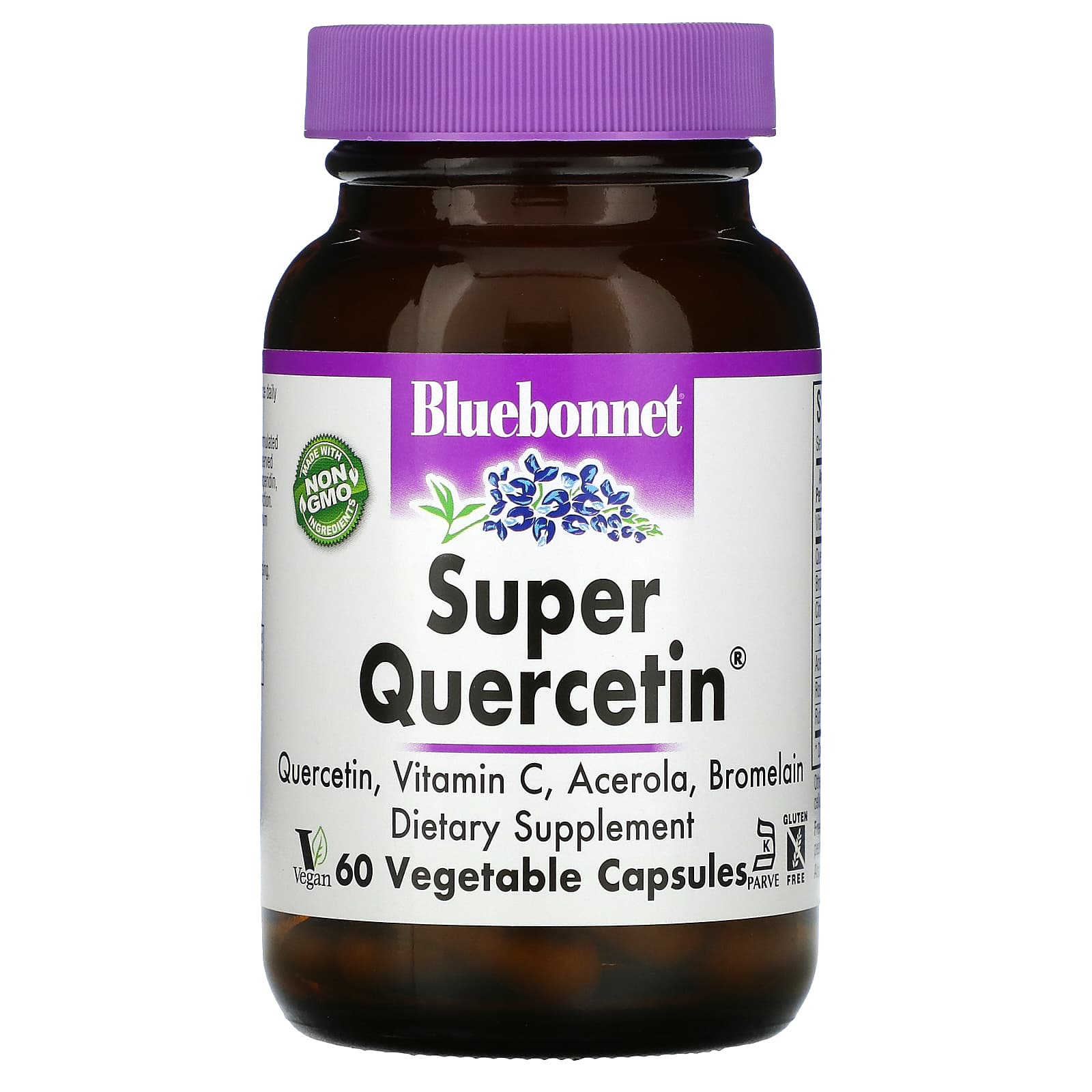 Bluebonnet, Super Quercetin, 60 Vegetable Capsules UPC 743715005525 | Hilife Vitamins