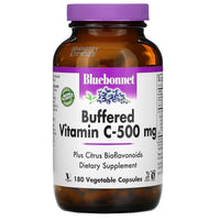 Bluebonnet, Buffered Vitamin C-500 Mg, 180 Vegetarian Capsules UPC 743715005693 | Hilife Vitamins