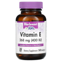 Bluebonnet, Vitamin E 400 IU Mixed, 50 Softgels UPC 743715006164 | Hilife Vitamins