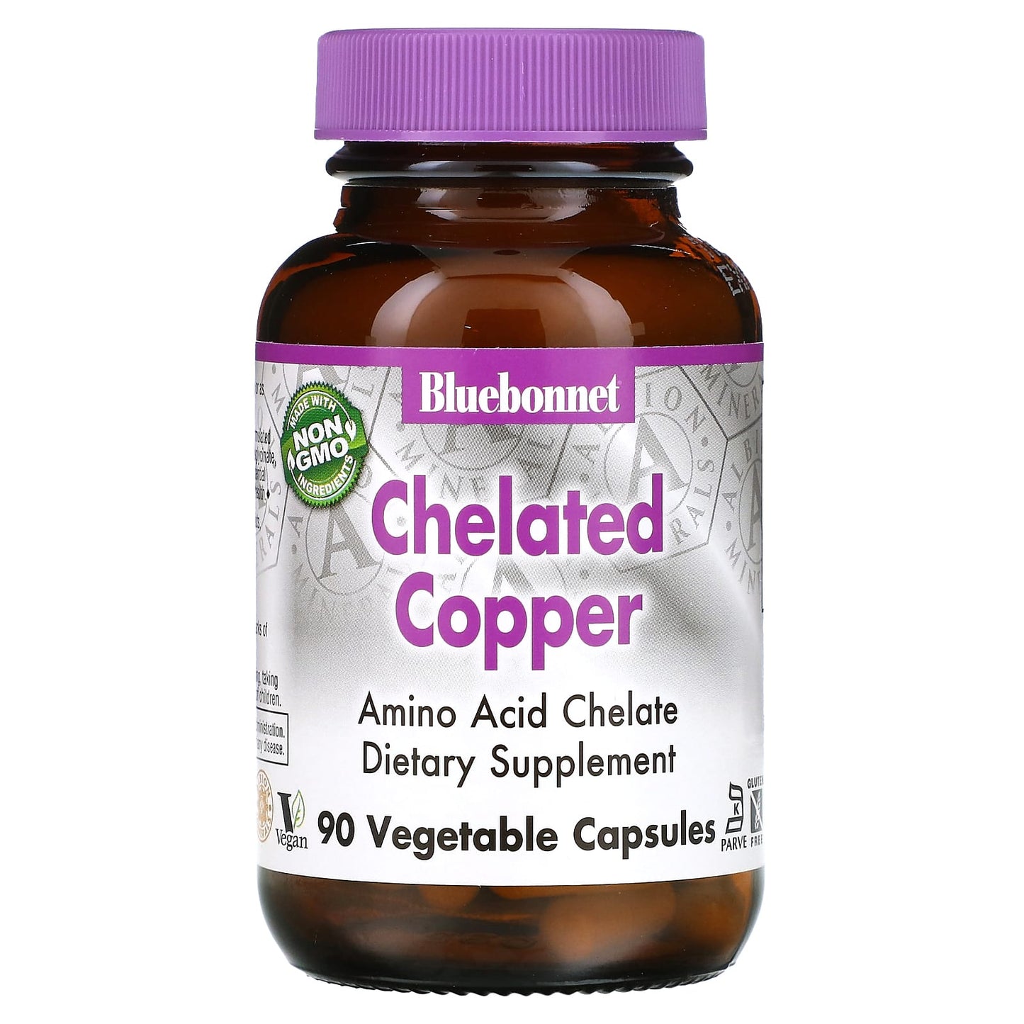 Bluebonnet, Chelated Copper, 90 Vegetarian Capsules UPC 743715006652 | Hilife Vitamins