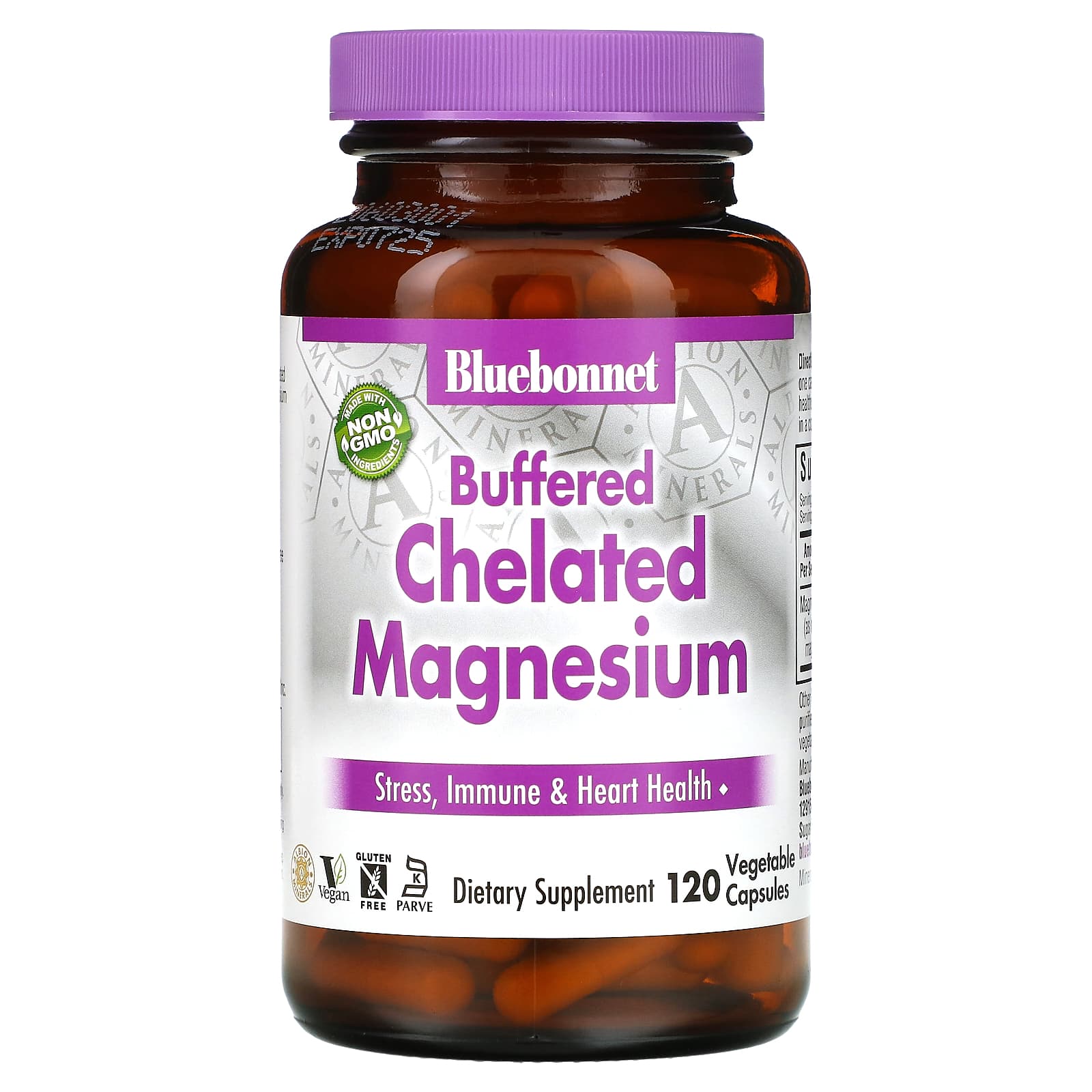 Bluebonnet, Albion Chelated Magnesium 200 mg, 120 Vegetable Capsules UPC 743715006737 | Hilife Vitamins