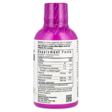 Bluebonnet, Liquid Calcium Magnesium Citrate & Vitamin D3, Blueberry, 16 fl oz (473 ml) UPC 743715006867 | HiLife Vitamins