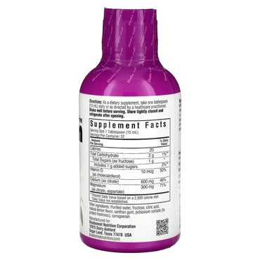 Bluebonnet, Liquid Calcium, Magnesium Citrate & Vitamin D3, Lemon, 16 fl oz (473 ml) UPC 743715006881 | HiLife Vitamins