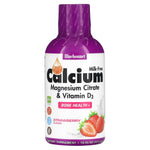 Bluebonnet, Liquid Calcium, Magnesium Citrate & Vitamin D3, Milk-Free, Strawberry Flavor, 16 fl oz UPC 743715006928