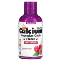 Bluebonnet, Liquid Calcium, Magnesium Citrate & Vitamin D3, Milk-Free, Raspberry Flavor, 16 Oz UPC 743715006942