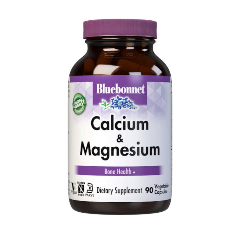Bluebonnet, Calcium Magnesium, 90 Vegetarian Capsules UPC 743715007130 | Hilife Vitamins