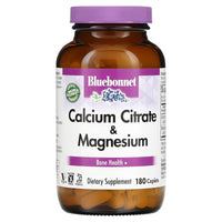 Bluebonnet, Calcium Citrate Plus Magnesium, 180 Caplets UPC 743715007185 | Hilife Vitamins
