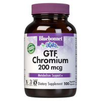 Bluebonnet, GTF Chromium 200 mcg, 100 Vegetable Capsules UPC 743715007215 | Hilife Vitamins