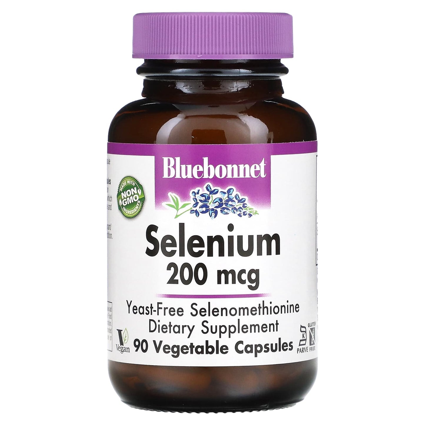 Bluebonnet, Selenium, Selenomethionine, 200 mcg, 90 Vegetable Capsules UPC 743715007369 | Hilife Vitamins