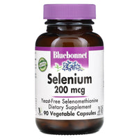Bluebonnet, Selenium, Selenomethionine, 200 mcg, 90 Vegetable Capsules UPC 743715007369 | Hilife Vitamins