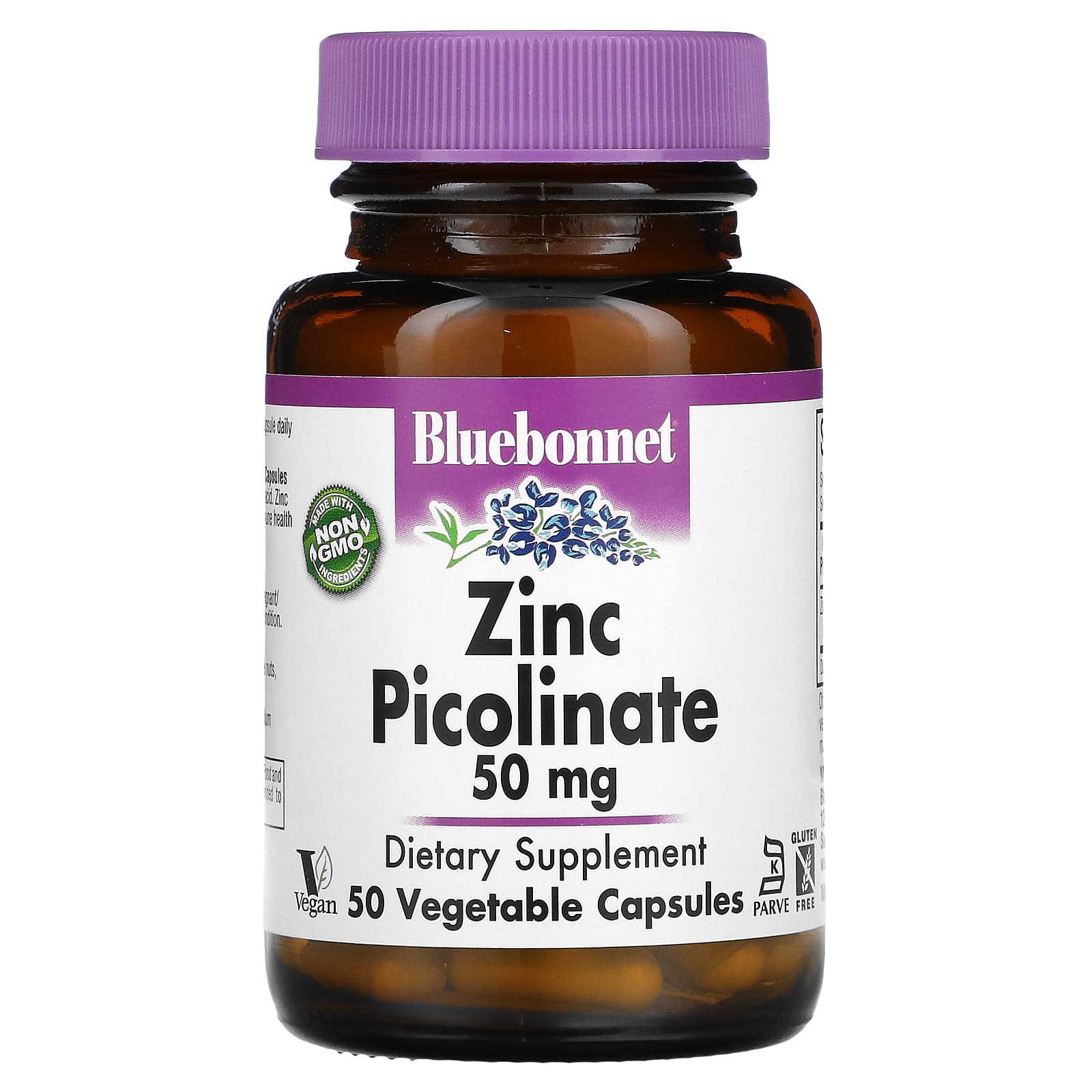 Bluebonnet, ZINC PICOLINATE 50 mg, 50 Capsules UPC 743715007383 | Hilife Vitamins