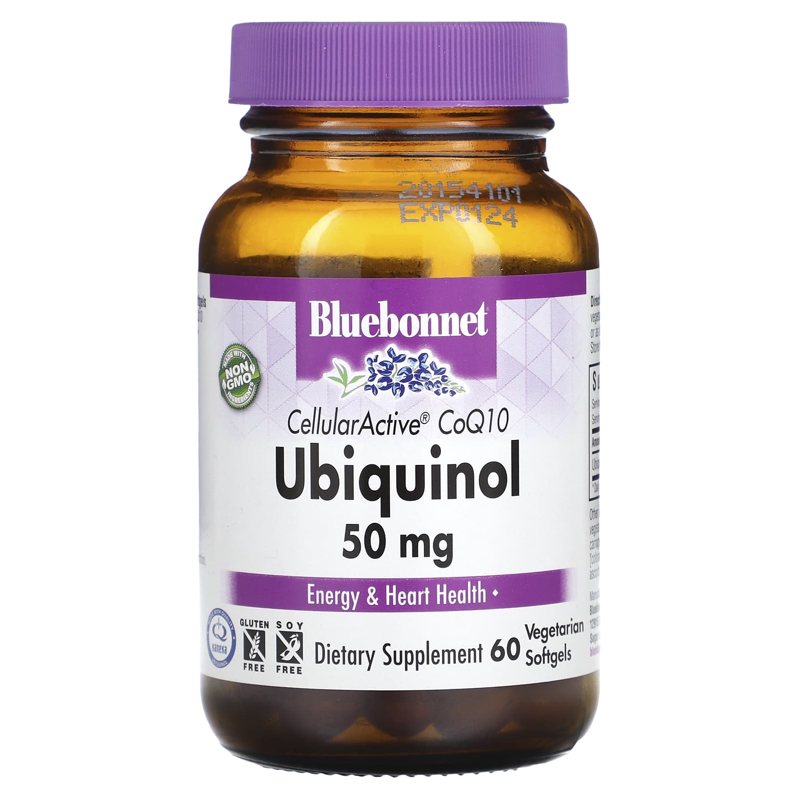 Bluebonnet, Cellular Active Coq10 Ubiquino 50 Mg, 60 Softgels UPC 743715007918 | Hilife Vitamins