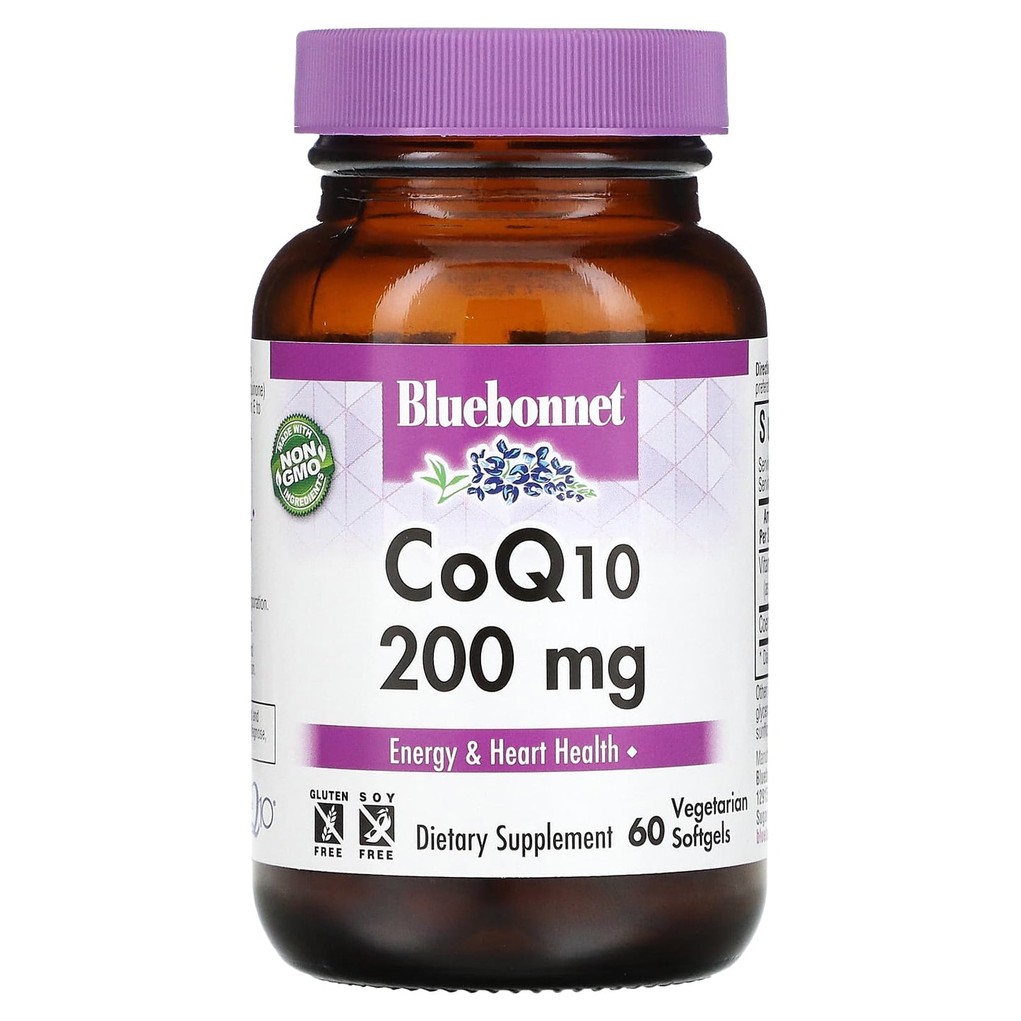 Bluebonnet, CoQ10, 200 mg, 60 Vegetarian Softgels UPC 743715008205 | Hilife Vitamins