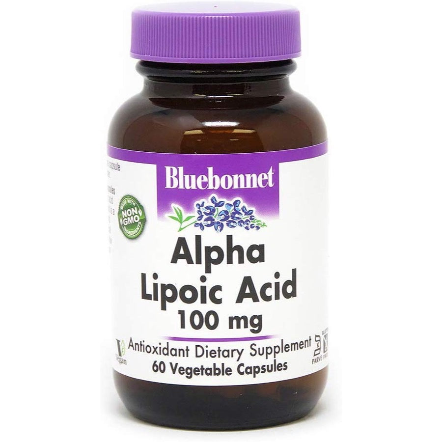 Bluebonnet, Alpha Lipoic Acid 100 mg, 60 Vegetarian Capsules UPC 743715008298 | Hilife Vitamins