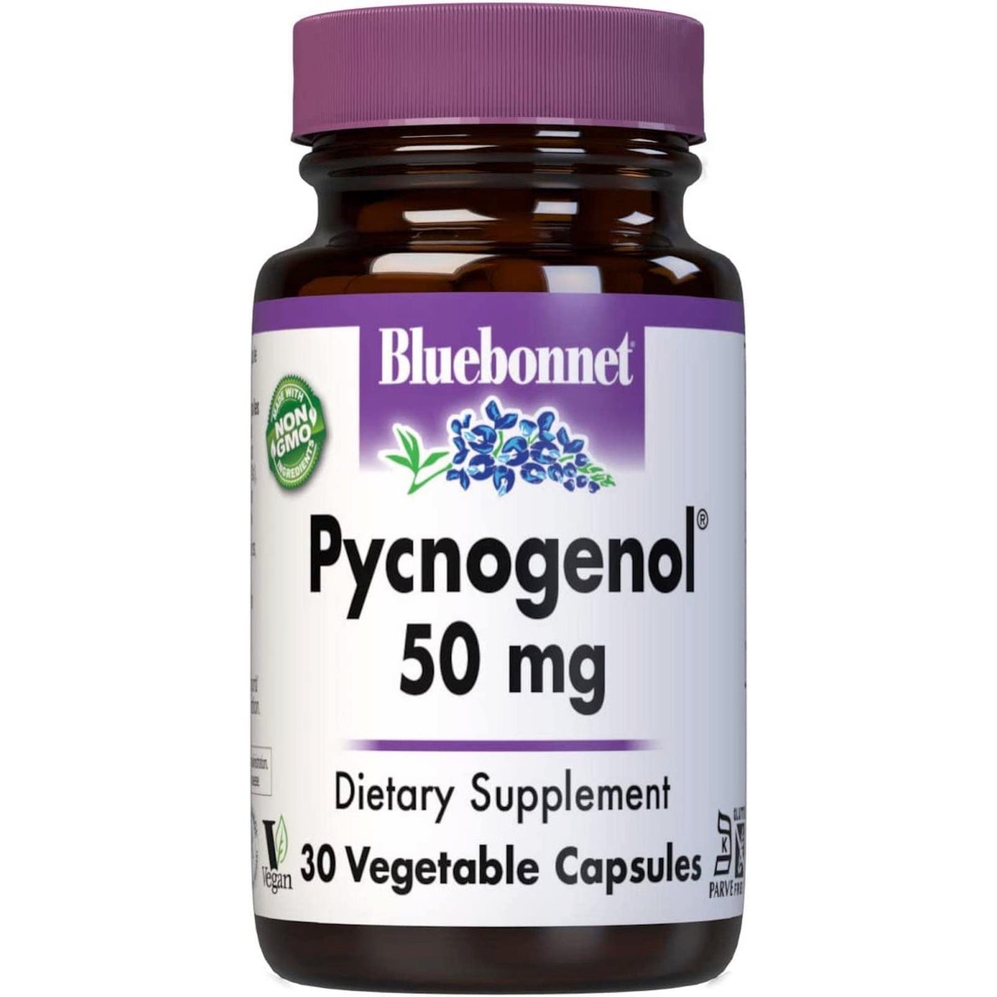 Bluebonnet, Pycnogenol, 50 mg, 30 Vegetable Capsules UPC 743715008328 | Hilife Vitamins