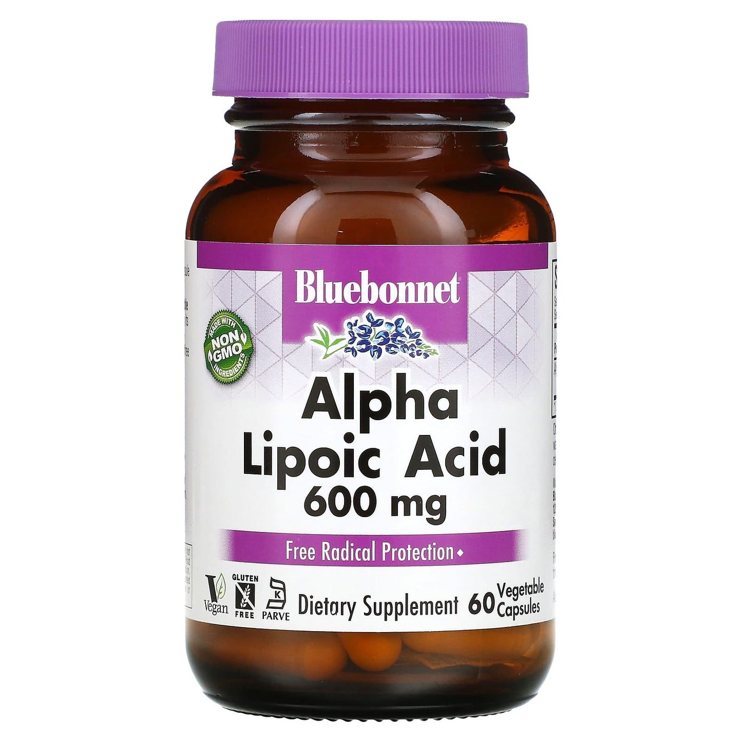 Bluebonnet, Alpha Lipoic Acid, 600 mg, 60 Vegetable Capsules UPC 743715008564 | HiLife Vitamins