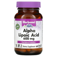 Bluebonnet, Alpha Lipoic Acid, 600 mg, 60 Vegetable Capsules UPC 743715008564 | HiLife Vitamins