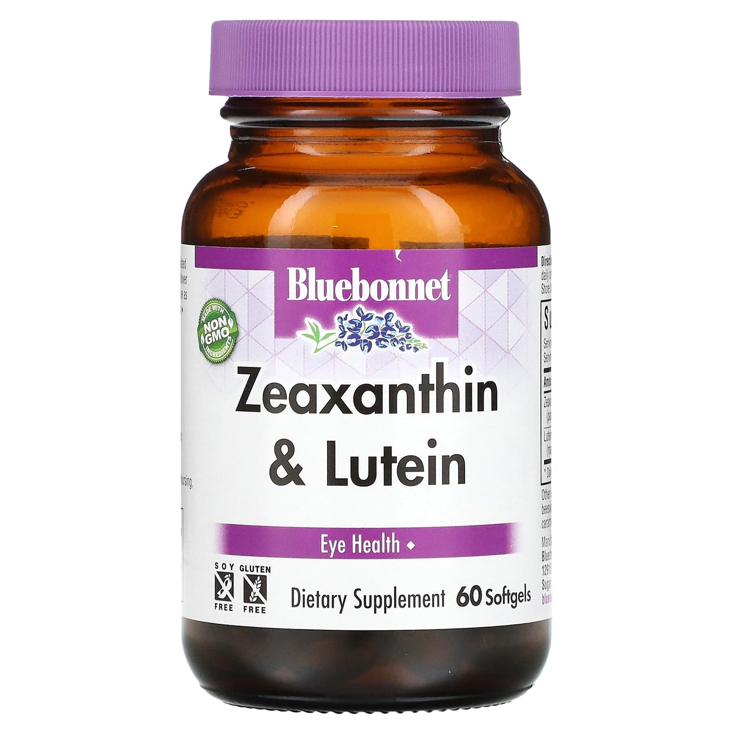 Bluebonnet, Zeaxanthin Plus Lutein, 60 Softgels UPC 743715008595 | Hilife Vitamins