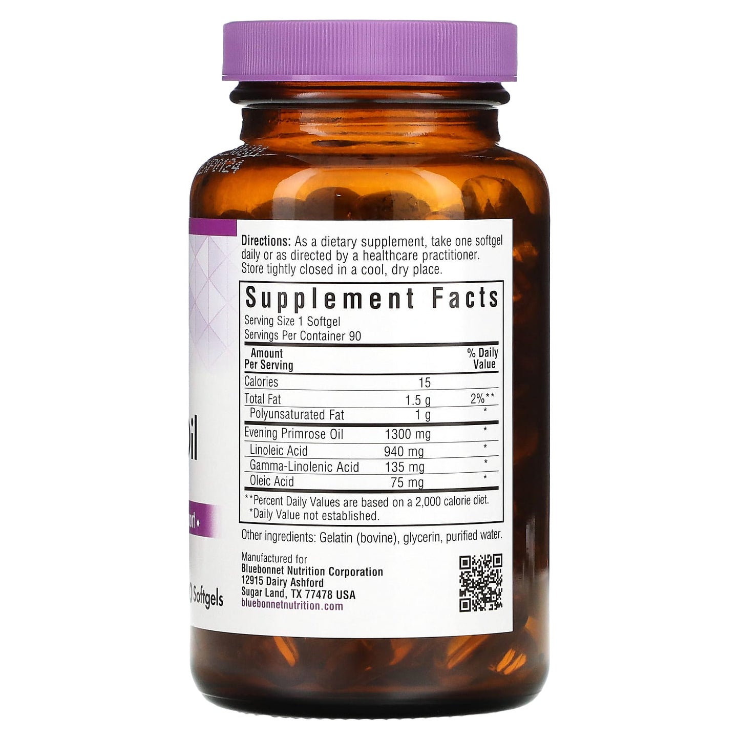 Bluebonnet, Evening Primrose Oil 1300 Mg, 90 Softgels UPC 743715009295 | Hilife Vitamins