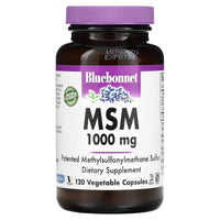 Bluebonnet, Msm 1000 Mg, 120 Vegetarian Capsules UPC 743715009608 | Hilife Vitamins