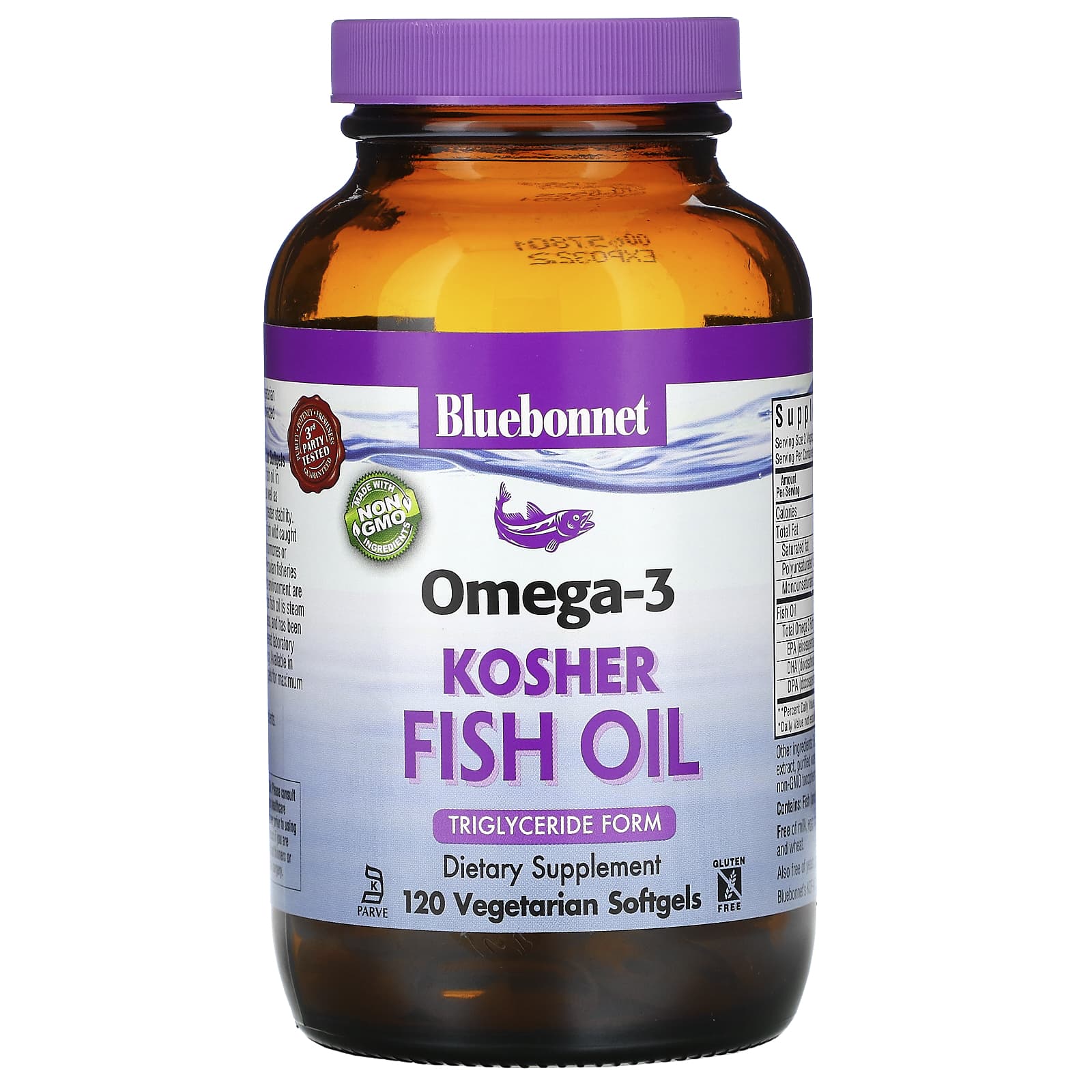 Bluebonnet, Natural Omega-3 Kosher Fish Oil, 120 Softgels UPC 743715009790 | Hilife Vitamins