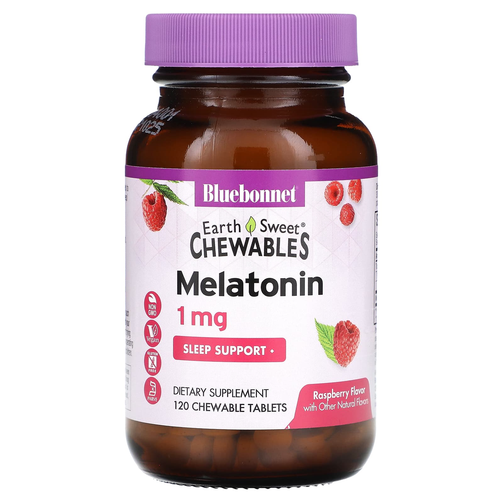 Bluebonnet, EarthSweet Melatonin 1 mg, 120 Chewable Tablets UPC 743715009912 | Hilife Vitamins