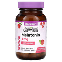 Bluebonnet, EarthSweet Melatonin 1 mg, 120 Chewable Tablets UPC 743715009912 | Hilife Vitamins