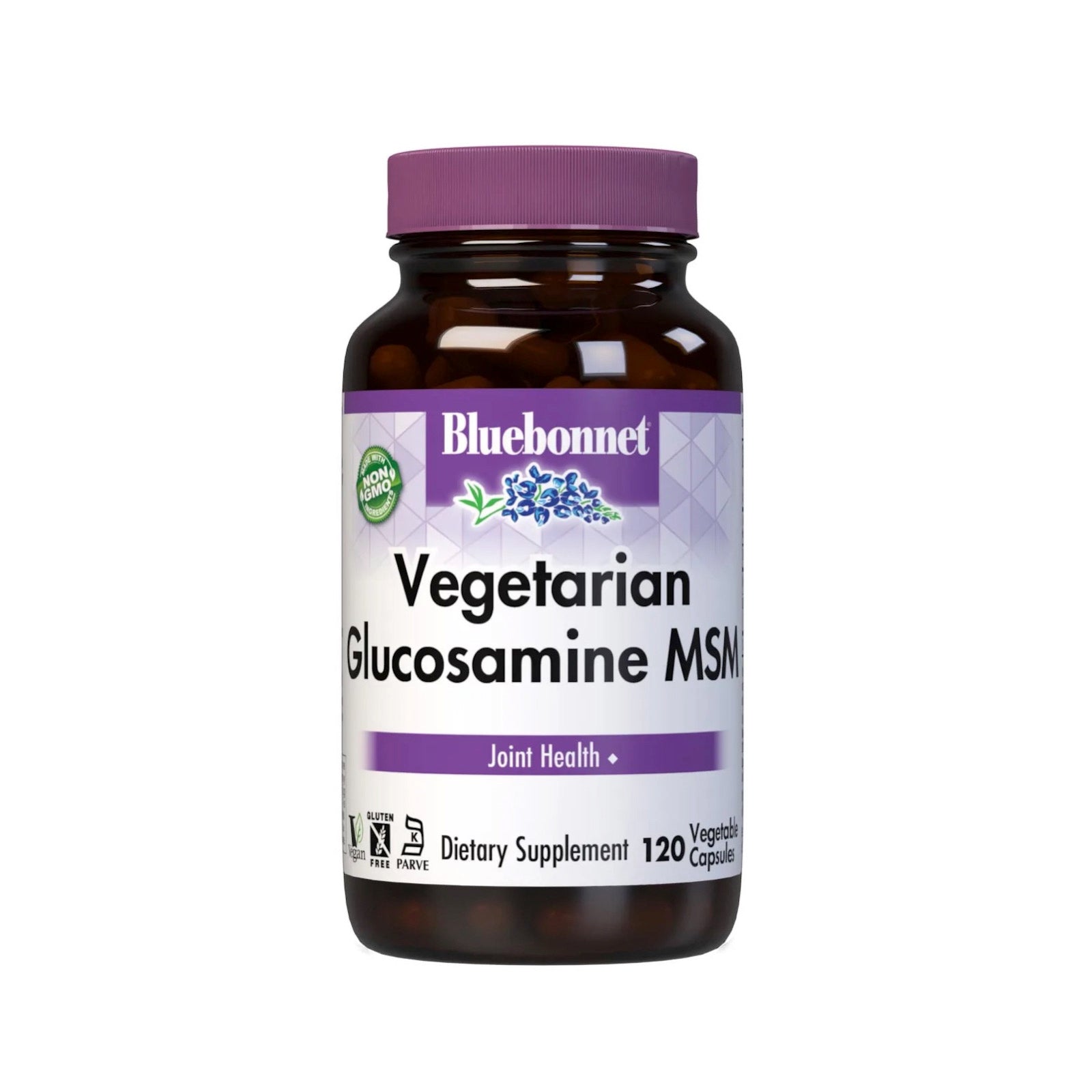 Bluebonnet, Vegetarian Glucosamine MSM, Shellfish-Free, 120 Vegetable Capsules UPC 743715011151 | Hilife Vitamins