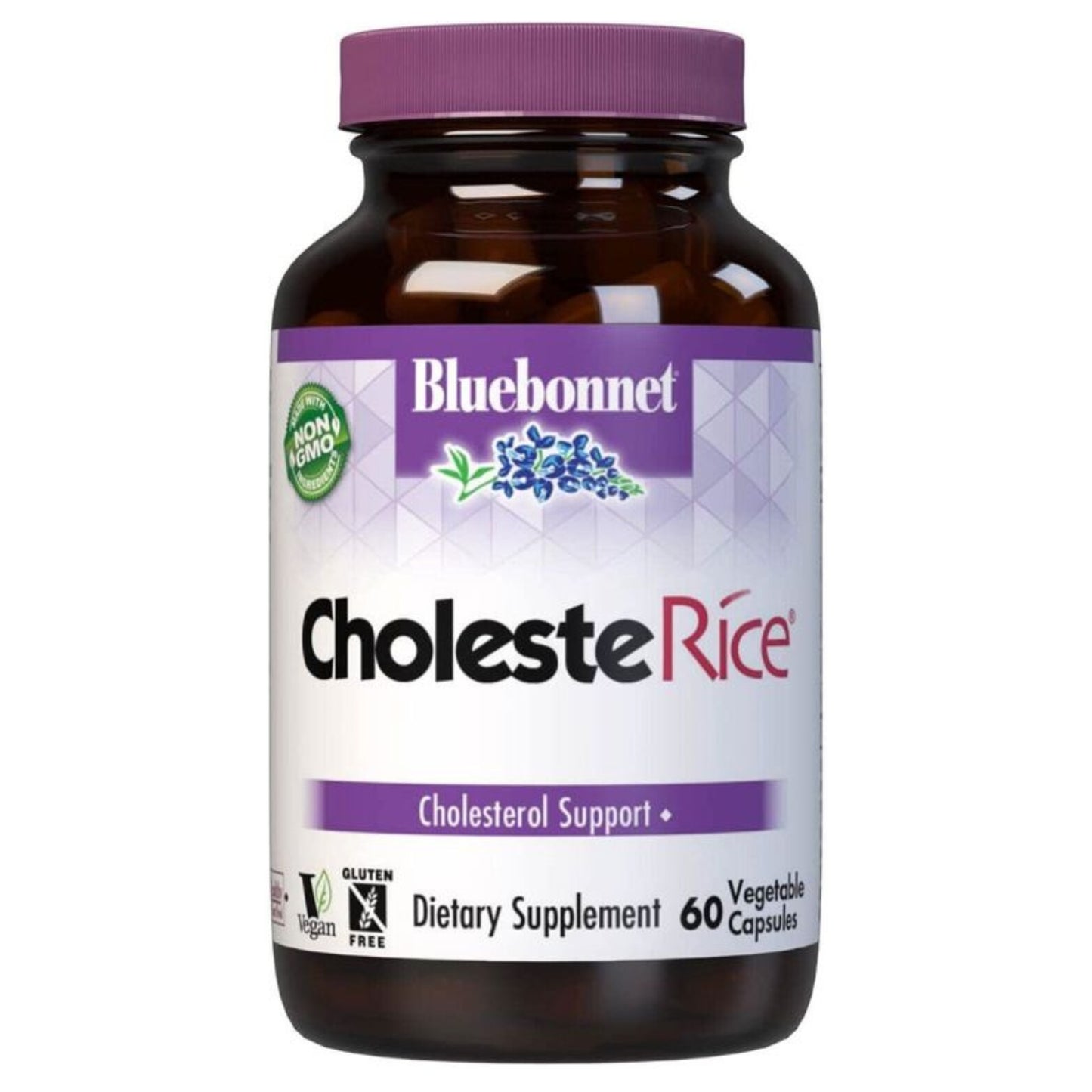 Bluebonnet, CholesteRice®, 60 Vegetable Capsules UPC 743715011311 | Hilife Vitamins