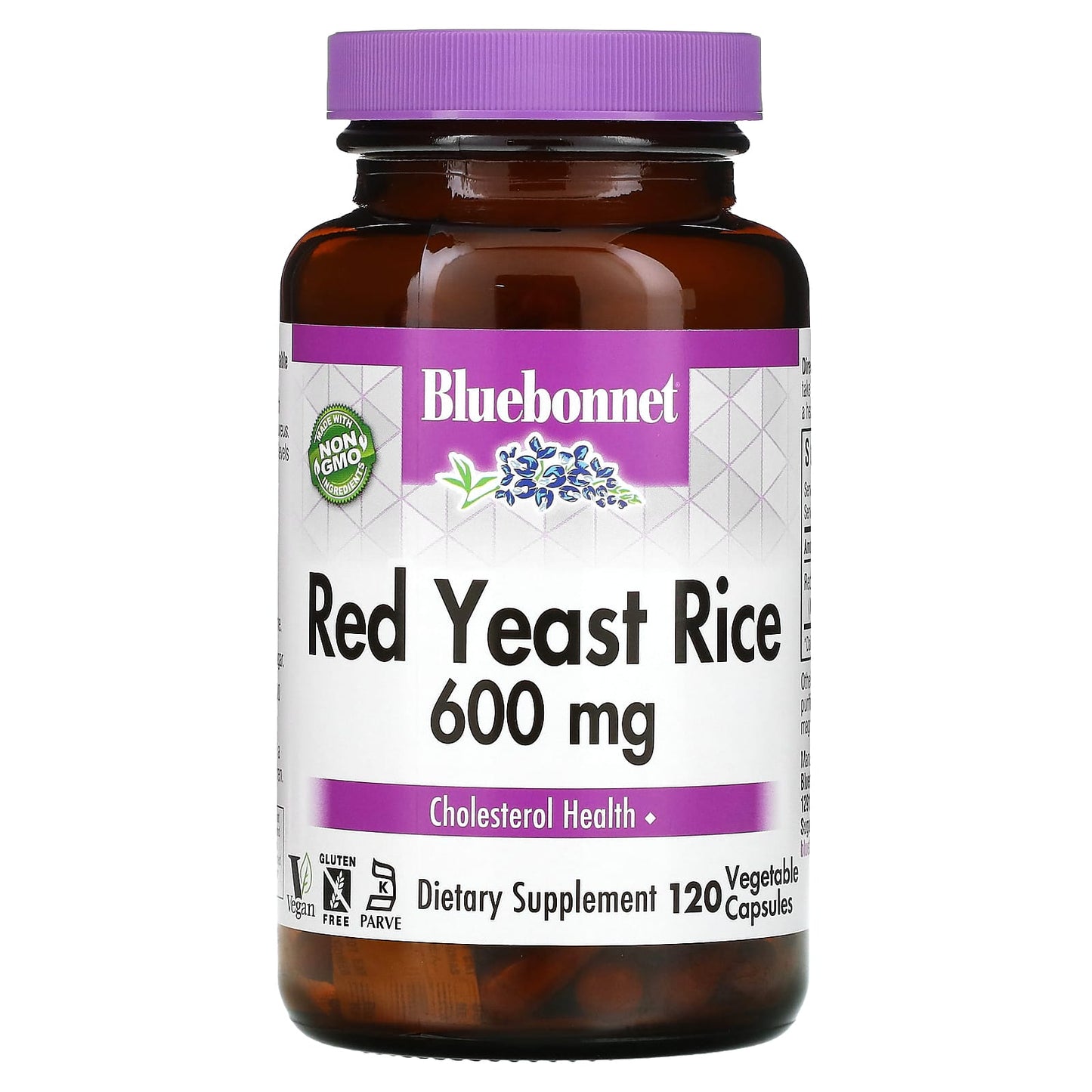 Bluebonnet, Red Yeast Rice, 600 mg, 120 Vegetarian Capsules UPC 743715011717 | Hilife Vitamins