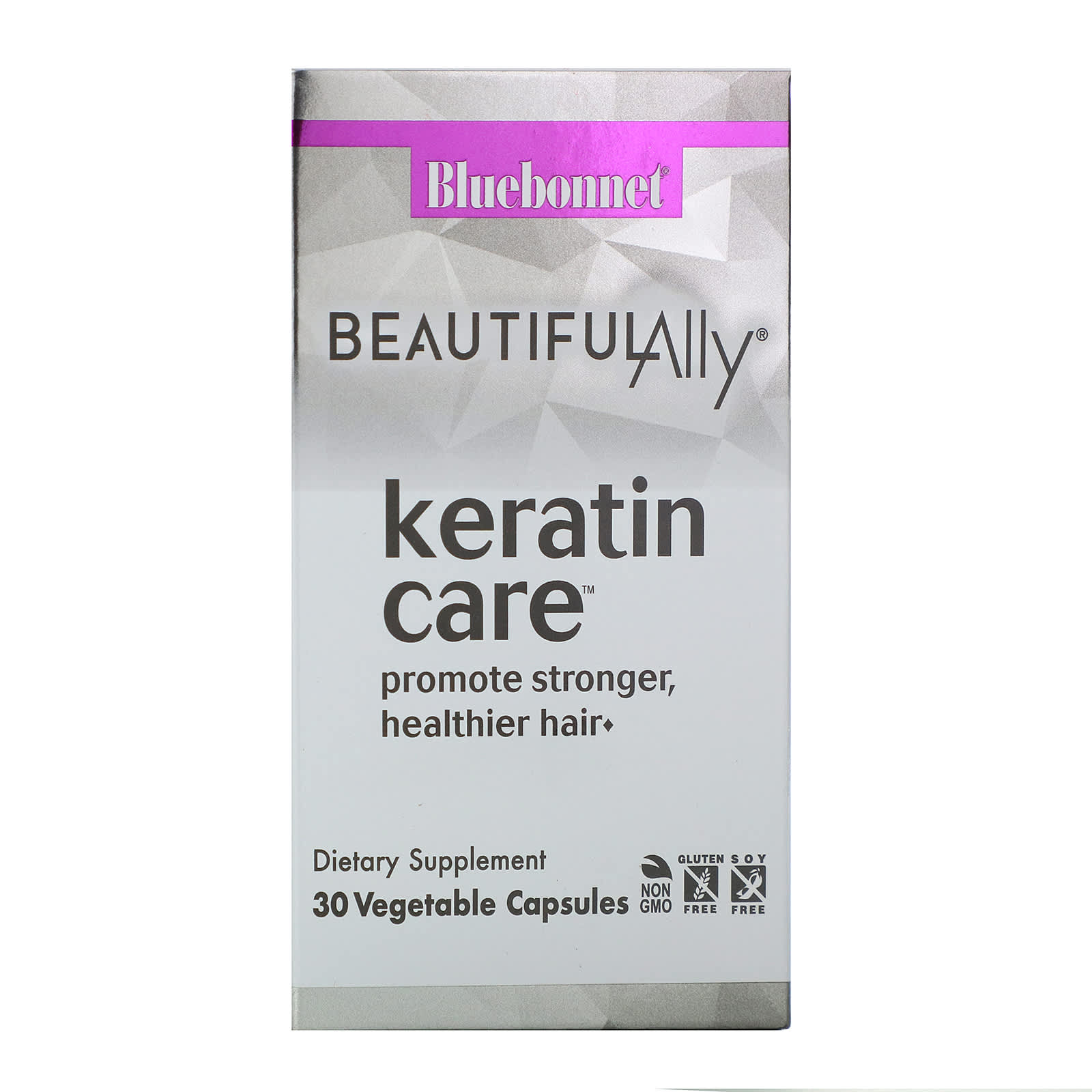 Bluebonnet, BEAUTIFUL ALLY® KERATIN CARE™, 30 Vegetarian Capsules UPC 743715015180 | Hilife Vitamins