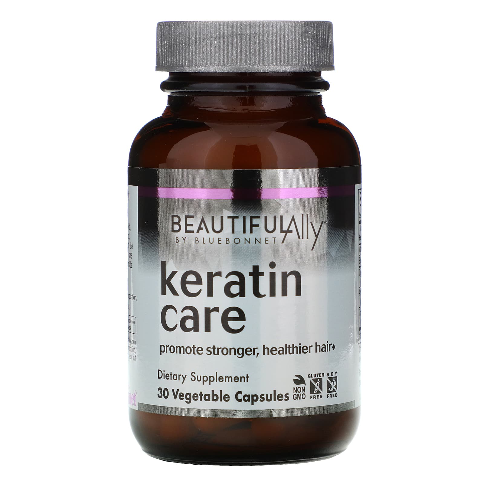 Bluebonnet, BEAUTIFUL ALLY® KERATIN CARE™, 30 Vegetarian Capsules UPC 743715015180 | Hilife Vitamins