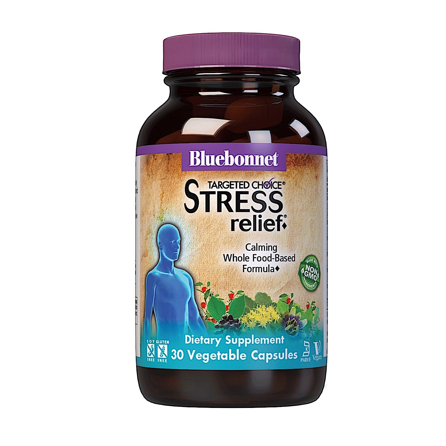Bluebonnet, Targeted Choice Stress Relief, 30 Vegetable Capsules UPC 743715020122 | Hilife Vitamins